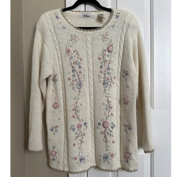 Vintage VTG Worthington Embellished Embroidered Medium - Picture 1 of 6